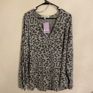 Brand New Classic cheetah fleece long sleeve.